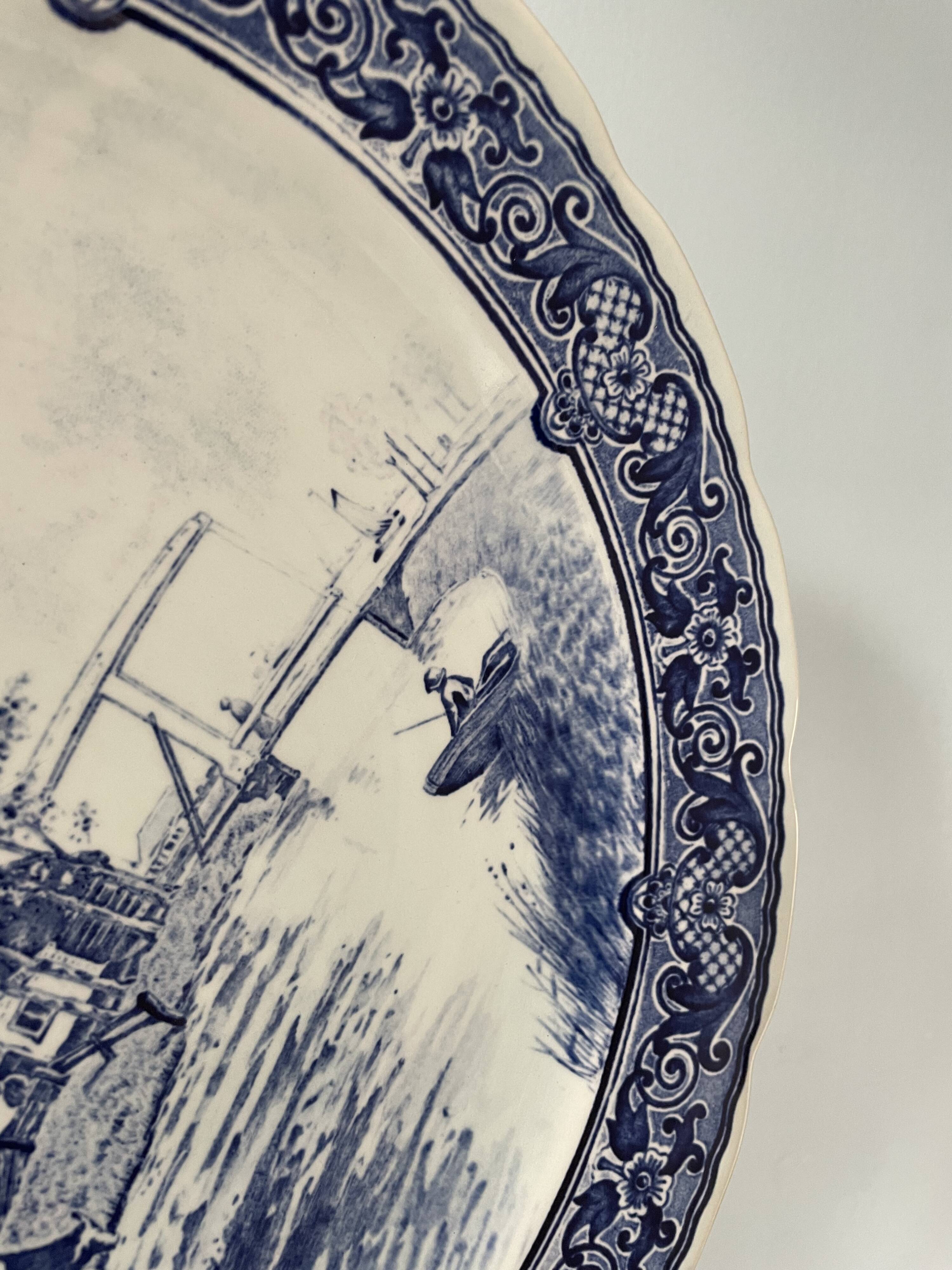 Decorative plate in Delfts earthenware