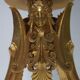 French Empire Neoclassical 7-Light Candelabra in Gilt Bronze and Crystal