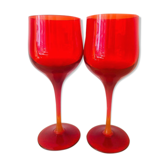 Set of 2 handmade glasses by Professor Zbigniew Horbowy