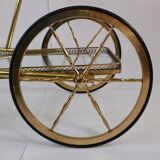 Elegant food trolley - brass - vintage.