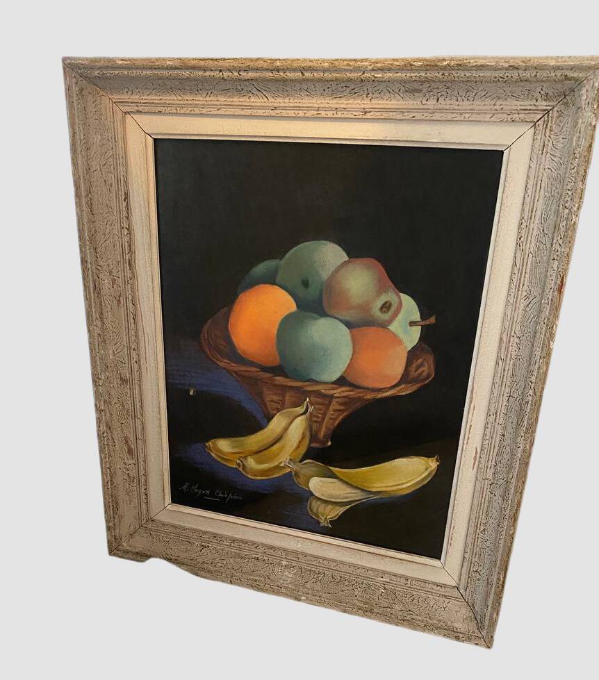 Tableau signé Marcelle Chiapino-Hugon – Nature morte aux fruits
