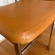Paire de chaises chromé et skai orange