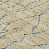 Handwoven Turkish Rustic 212 cm x 311 cm Beige Wool Carpet