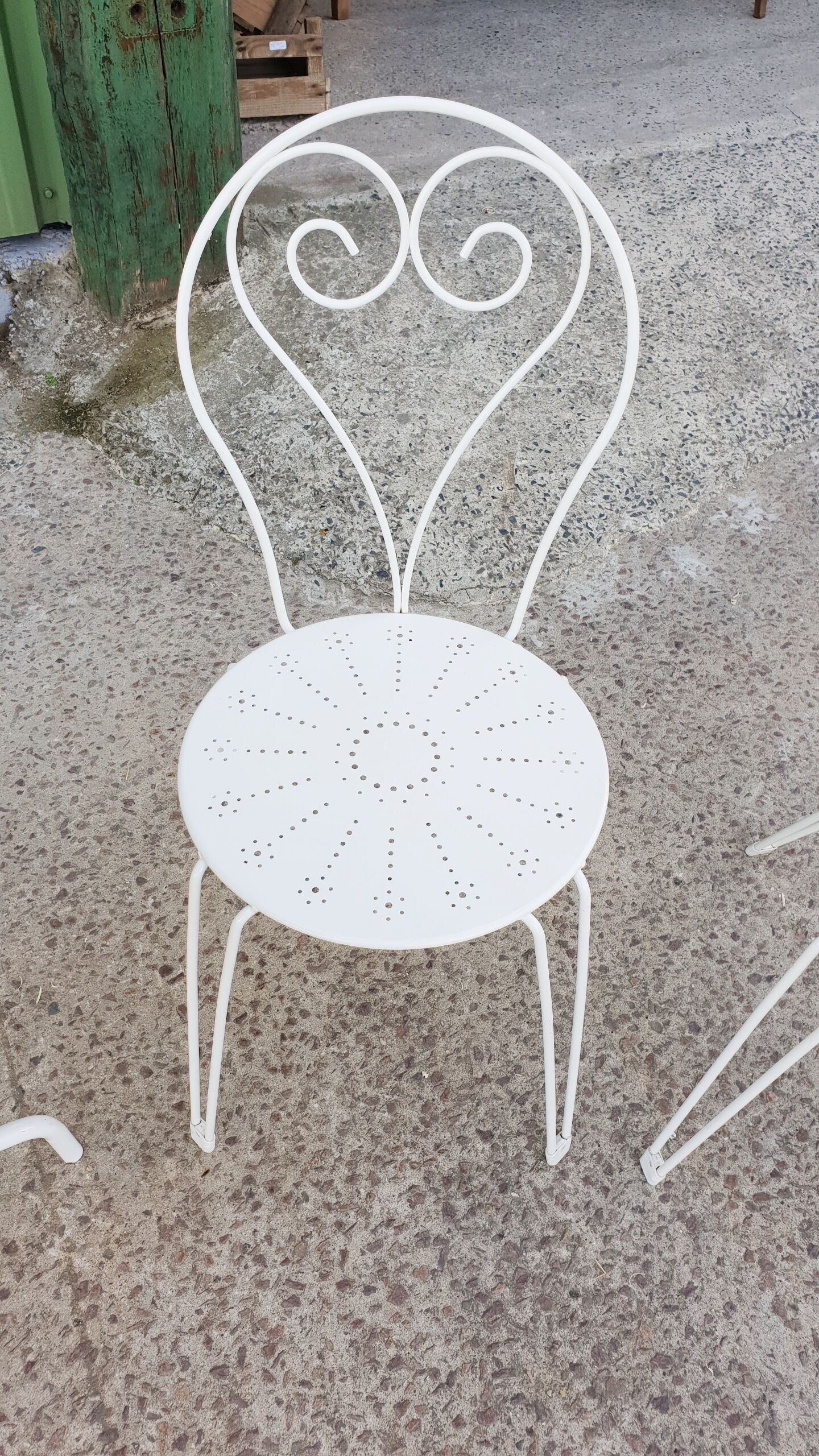 Wrought iron garden furniture