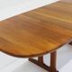 Vintage Glostrup Danish oval extendable dining table solid teak 1960s