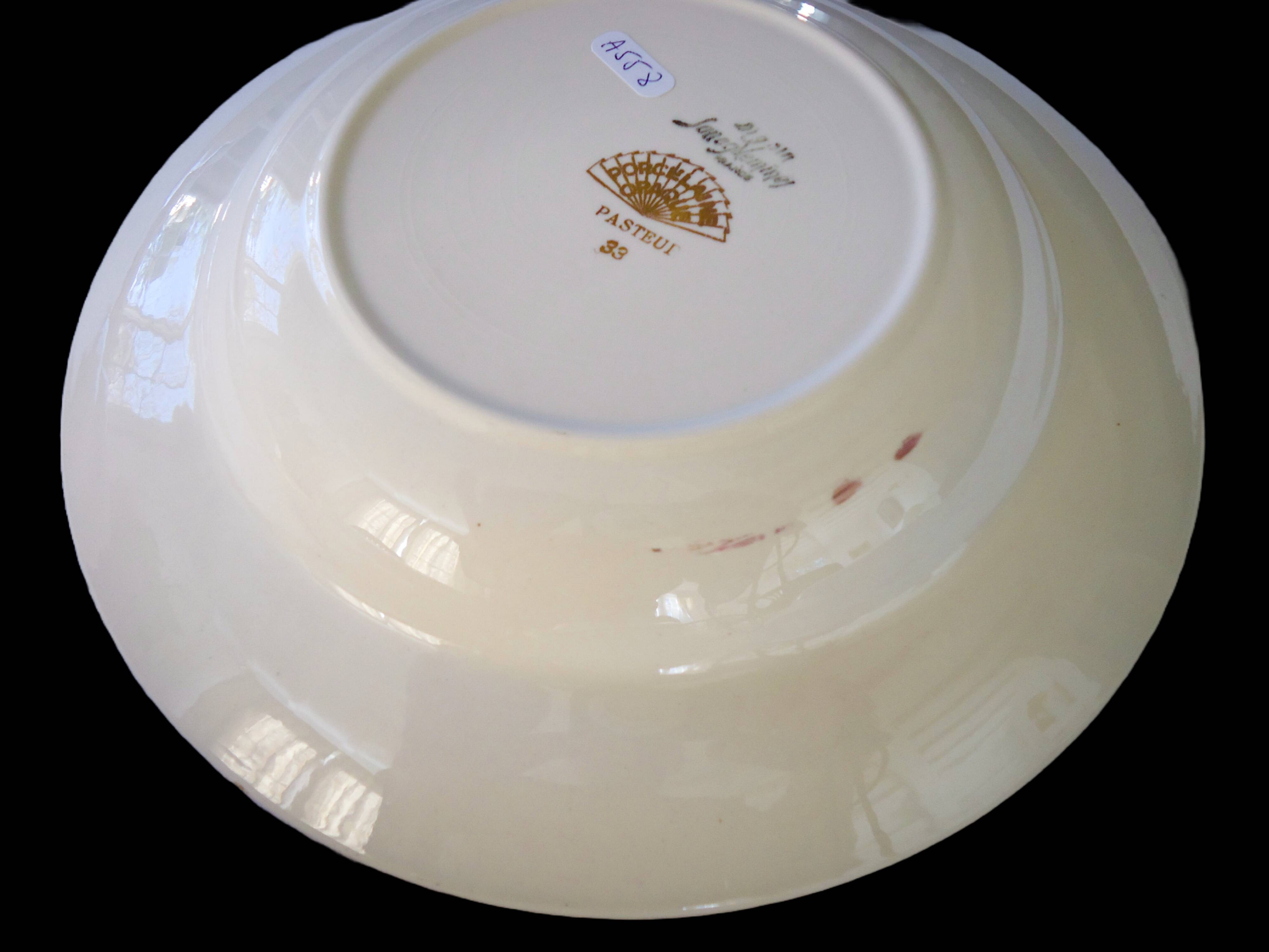 Assiettes creuses porcelaine opaque digoin sarreguemines modèle pasteur