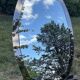 Vintage Wall Mirror, smoked glass, two-tone circa 1980s