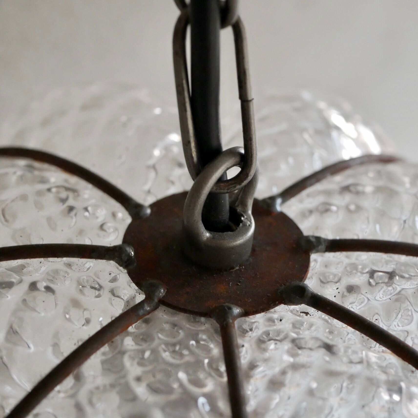 Paire de suspensions en verre soufflé de Murano