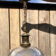 Art Deco suspension from the 1930s in glass and brass.
