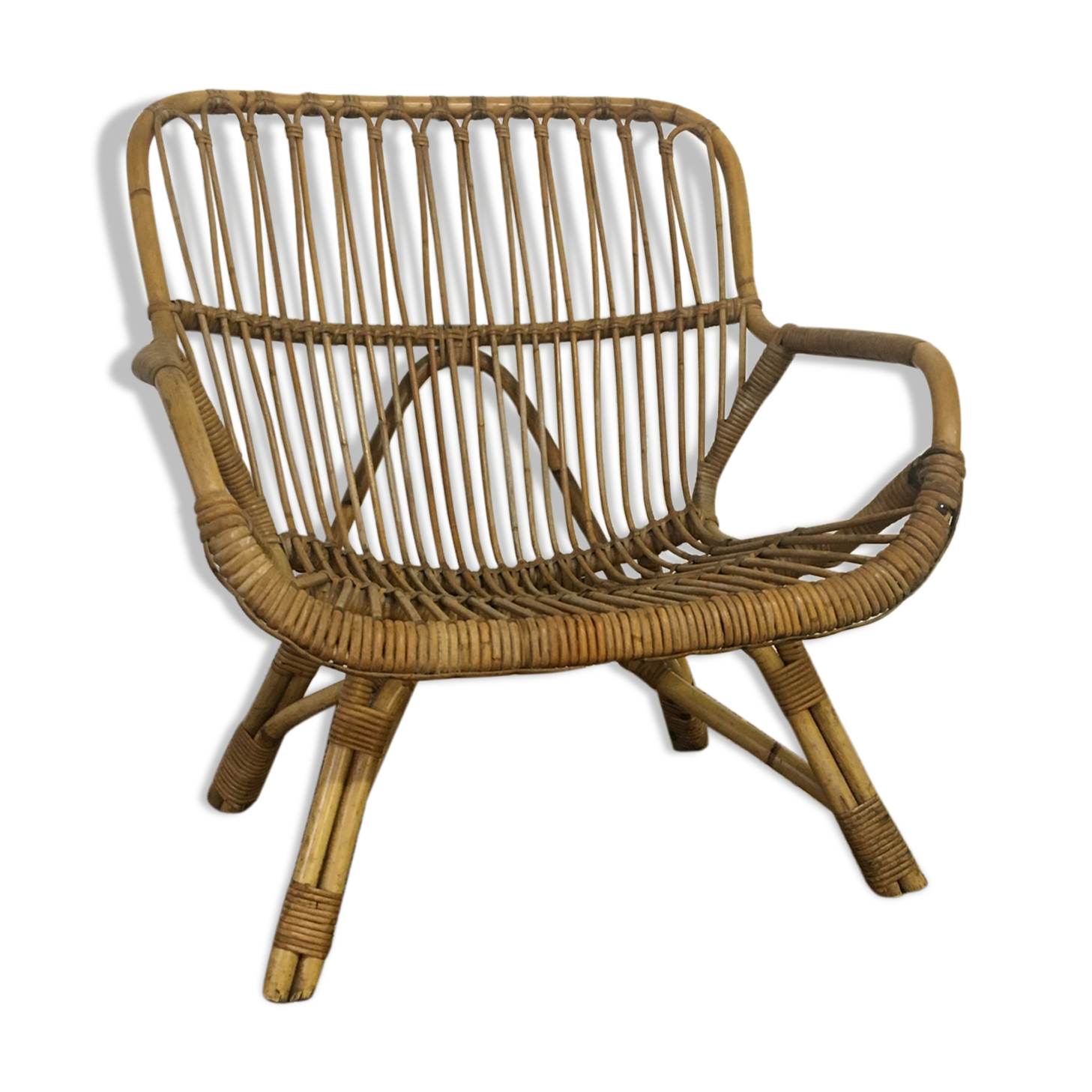 Italy rattan chair circa 1960