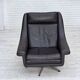 1960s, Danish highback swivel armchair by Aage Christensen, leather.