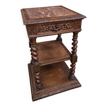 console étagére ancienne, de style Renaissance, en bois massif