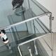 Coffee table / chrome and smoked glass by Max Sauze