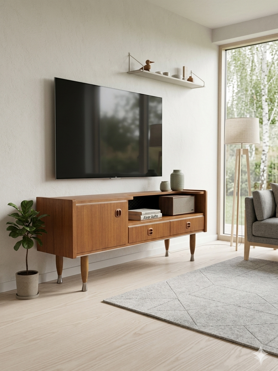 1960s teak Scandinavian enfilade