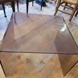 Smoked plexiglass sofa end from the 70s