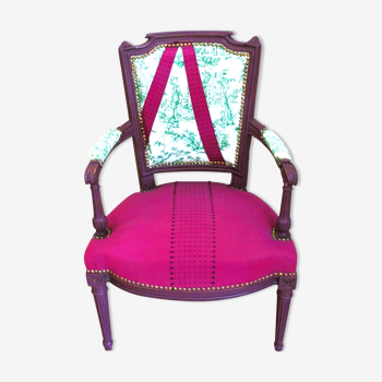 Fauteuil Louis XVI relooké