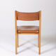 Chaises marron en cuir et bois, 1970s