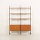 Italian free standing wall unit in teak, 1960s