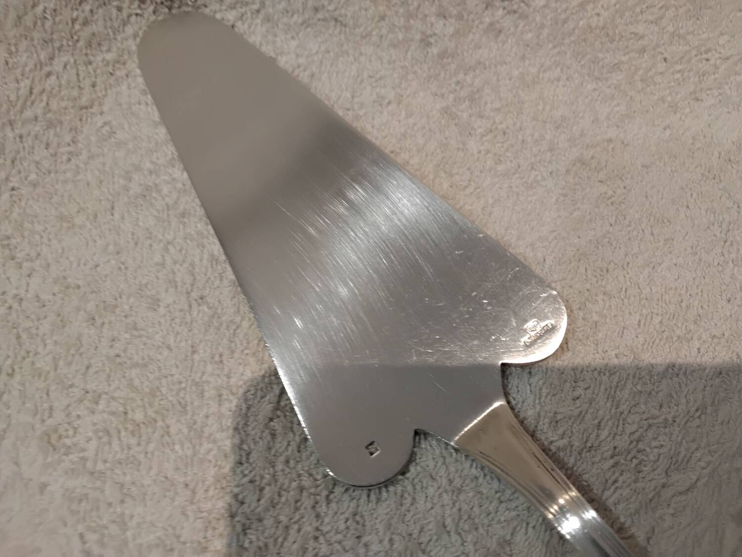 Silver-plated metal pie server, Christofle silversmith, Spatours model