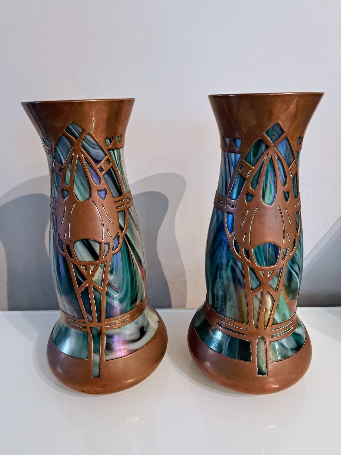 Pair of Art Nouveau Jugendstil vases
