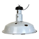 Large Industrial Midcentury Grey Enamel Factory Lamp, 1950s