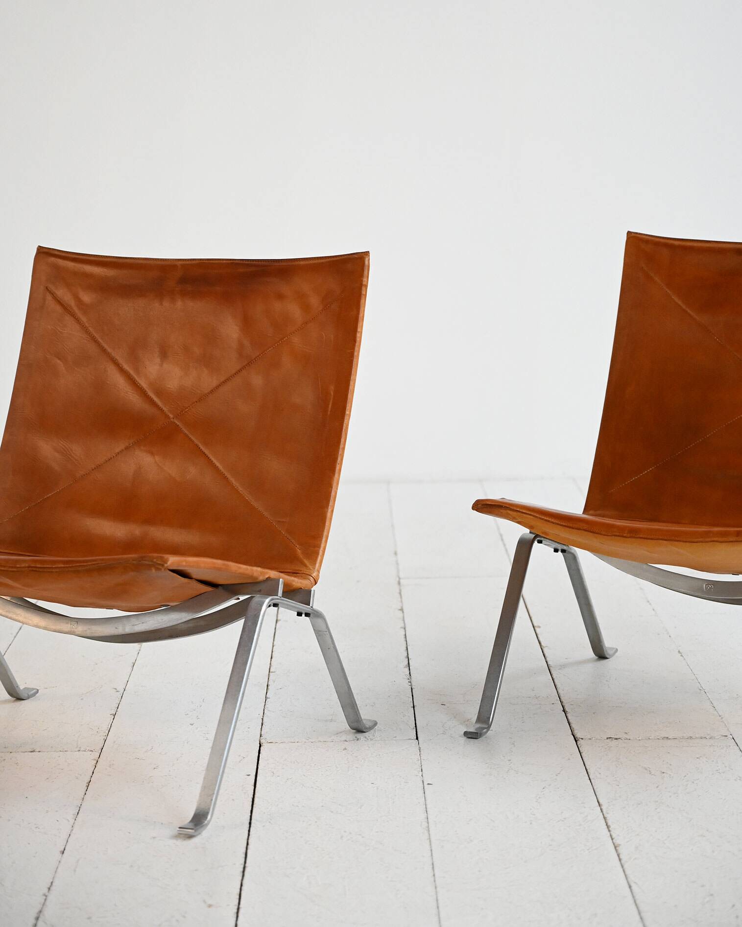 Pair of "PK22" Armchairs by Poul Kjærholm for E. Kold Christensen, 1950s