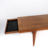 Table basse en teck avec tiroir, de design danois des années 1960