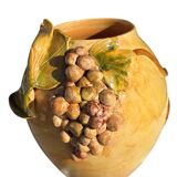 Provencal ceramic vase hand-painted in majolica