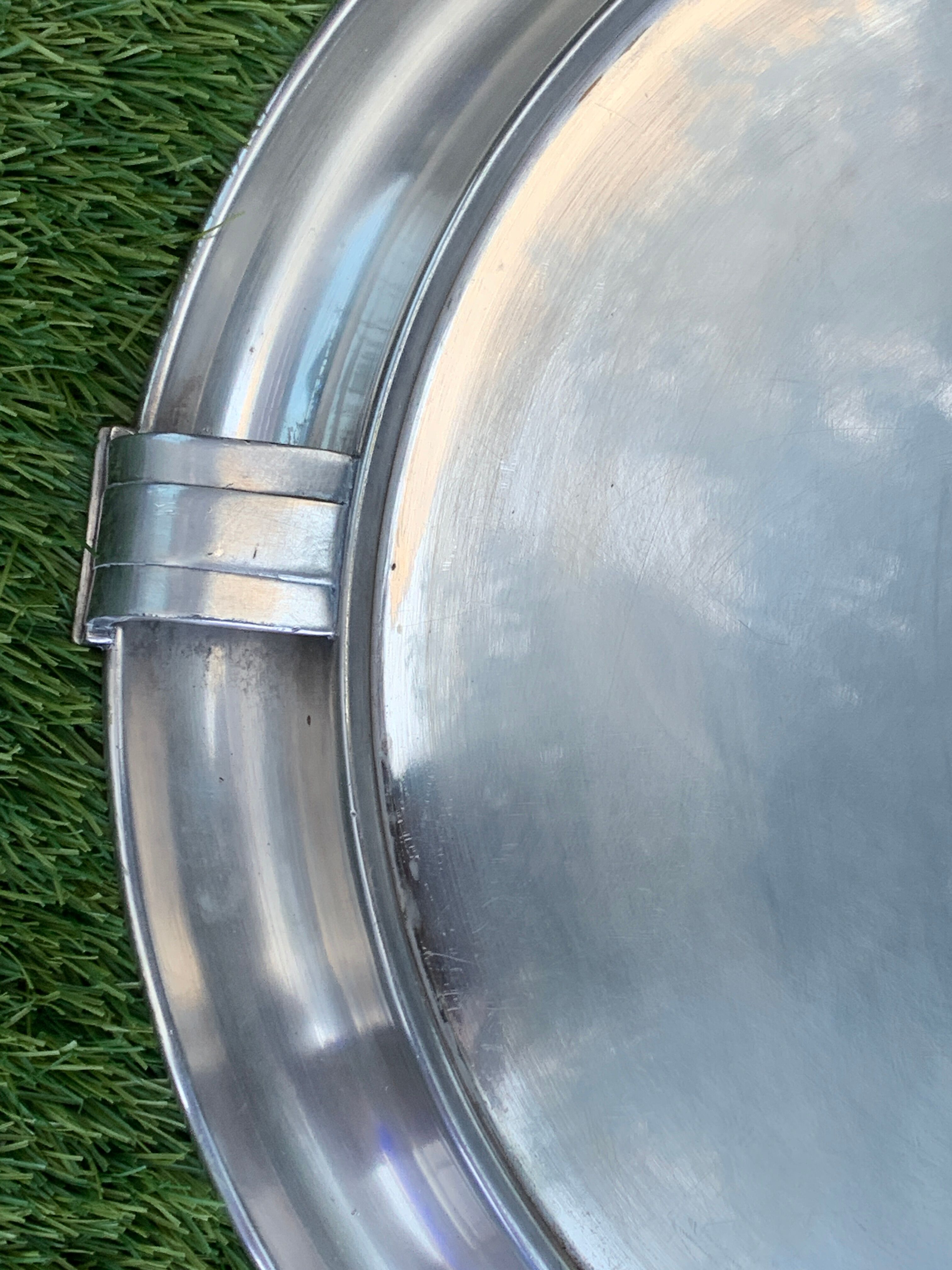 Tray Luc Lanel in silver metal 1930