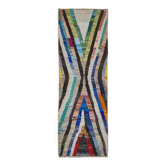 Tapis boho recyclé turc fait main 98 cm x 290 cm