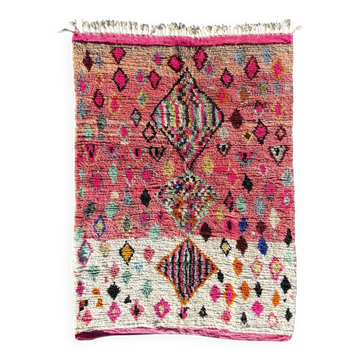 Tapis berbere marocain rose boujad neuf