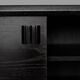Vintage Mid-Century Scandinavian Modern Dark Oak Sideboard & Wooden Handles