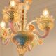 Vintage opalescent Murano chandelier – Italy, 1970s