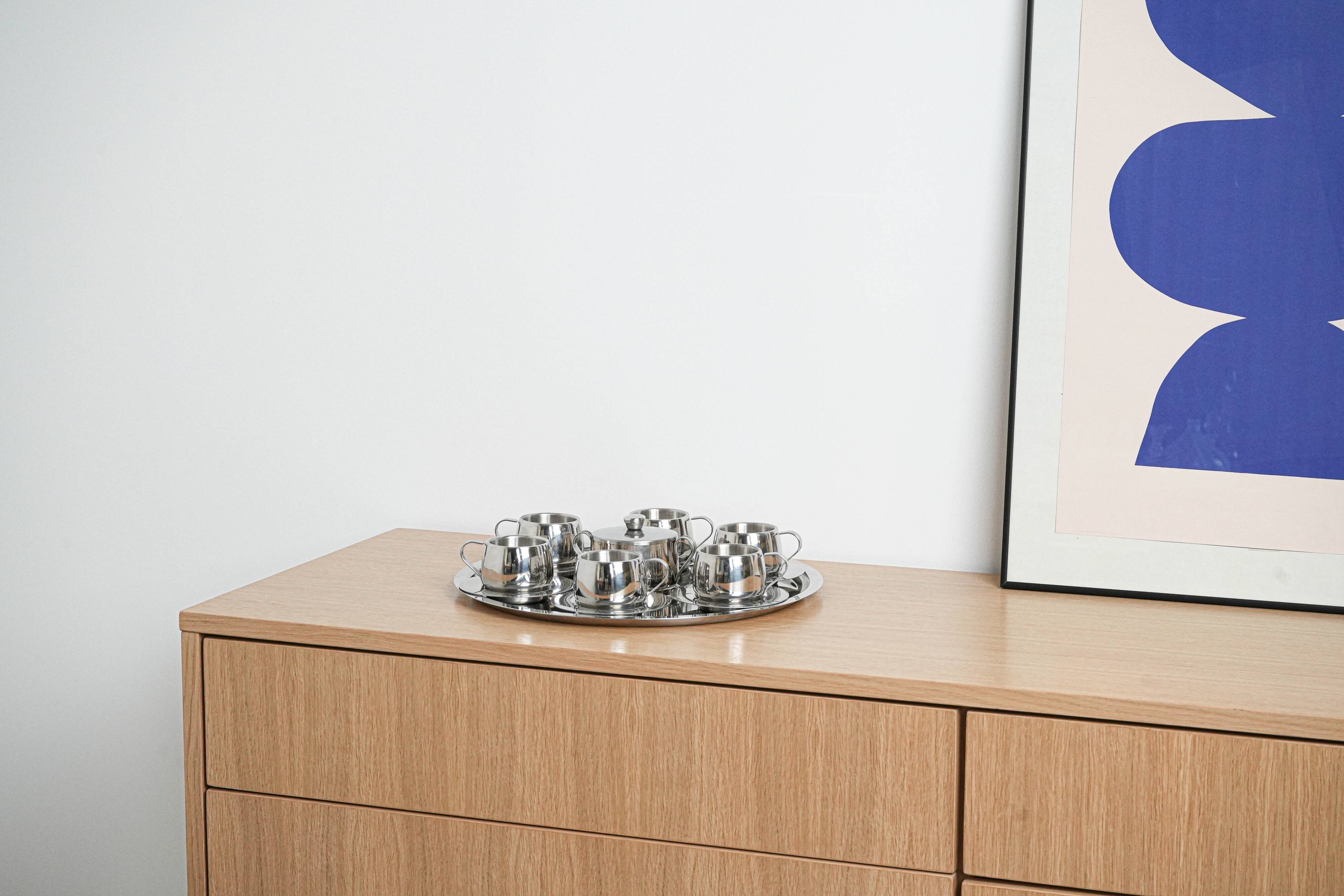 Coffee set, Italian design, 1980s, manufactured in Italy