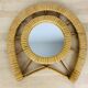 Miroir soleil rotin vintage 37 cm