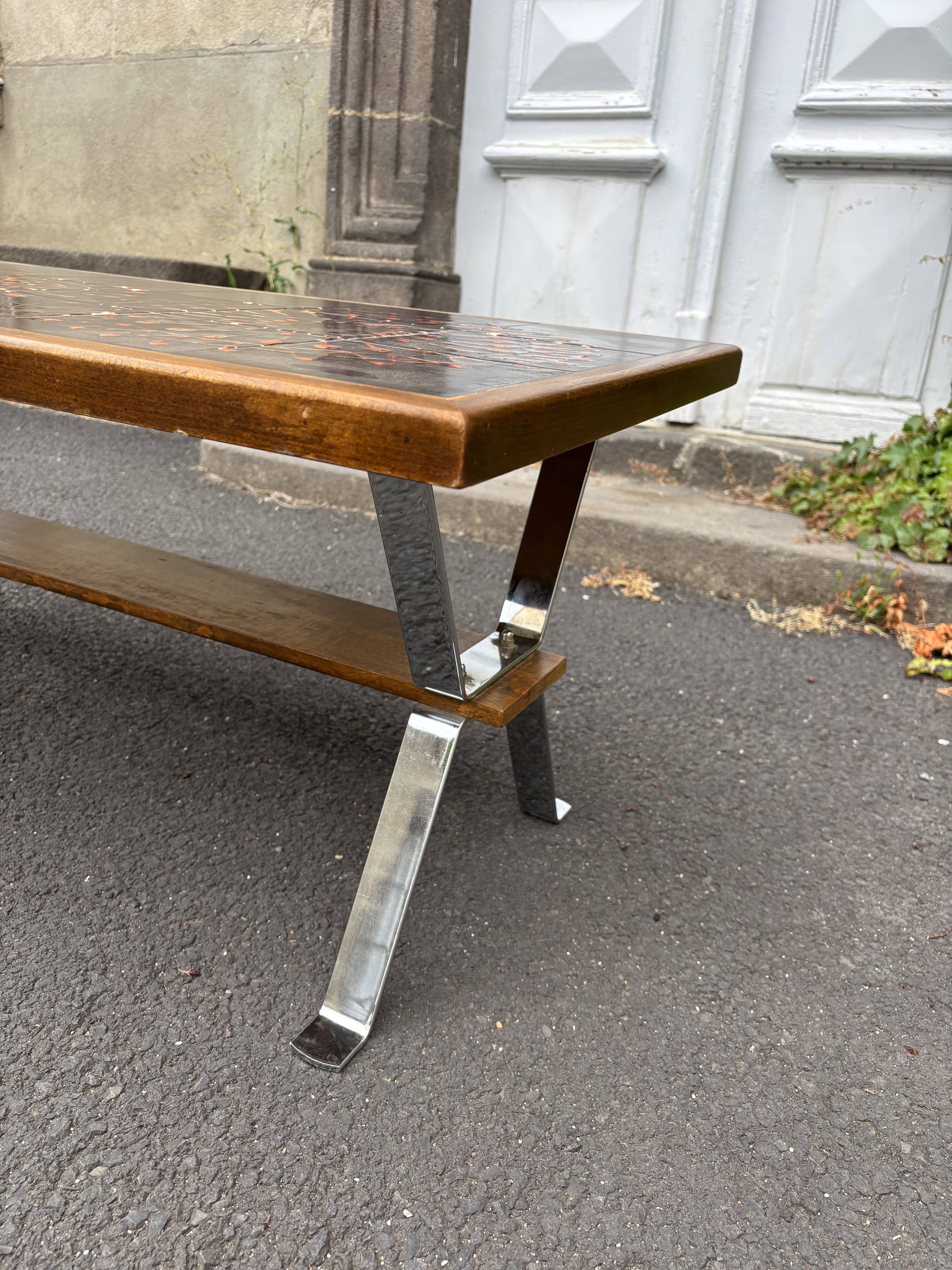 Vintage ceramic coffee table from the 1970s
