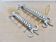 2 Tea towel holders, ironwork in braided raw steel, 1970