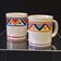 Set of 2 vintage Mobil advertising mugs in very good condition.