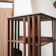 Rotating wooden library from the early 20th century.