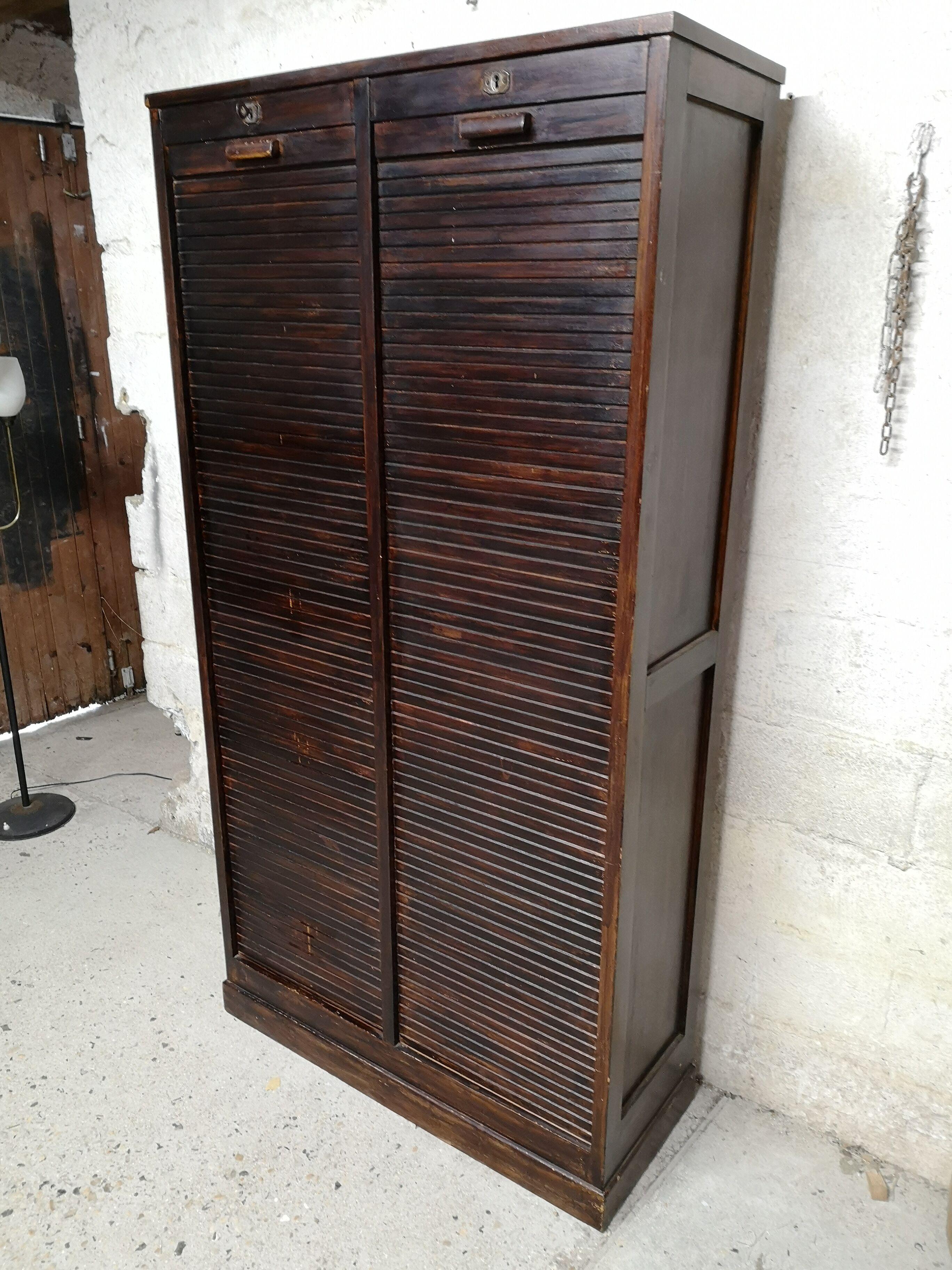 Double curtain binder cabinet 40 50 oak 180 cm