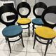 Set of 4 Baumann Bistro chairs, Mouette model, vintage 1970