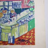 Lithograph, "Montparnasse", artist's proof, numbered signed, 76 x 55 cm