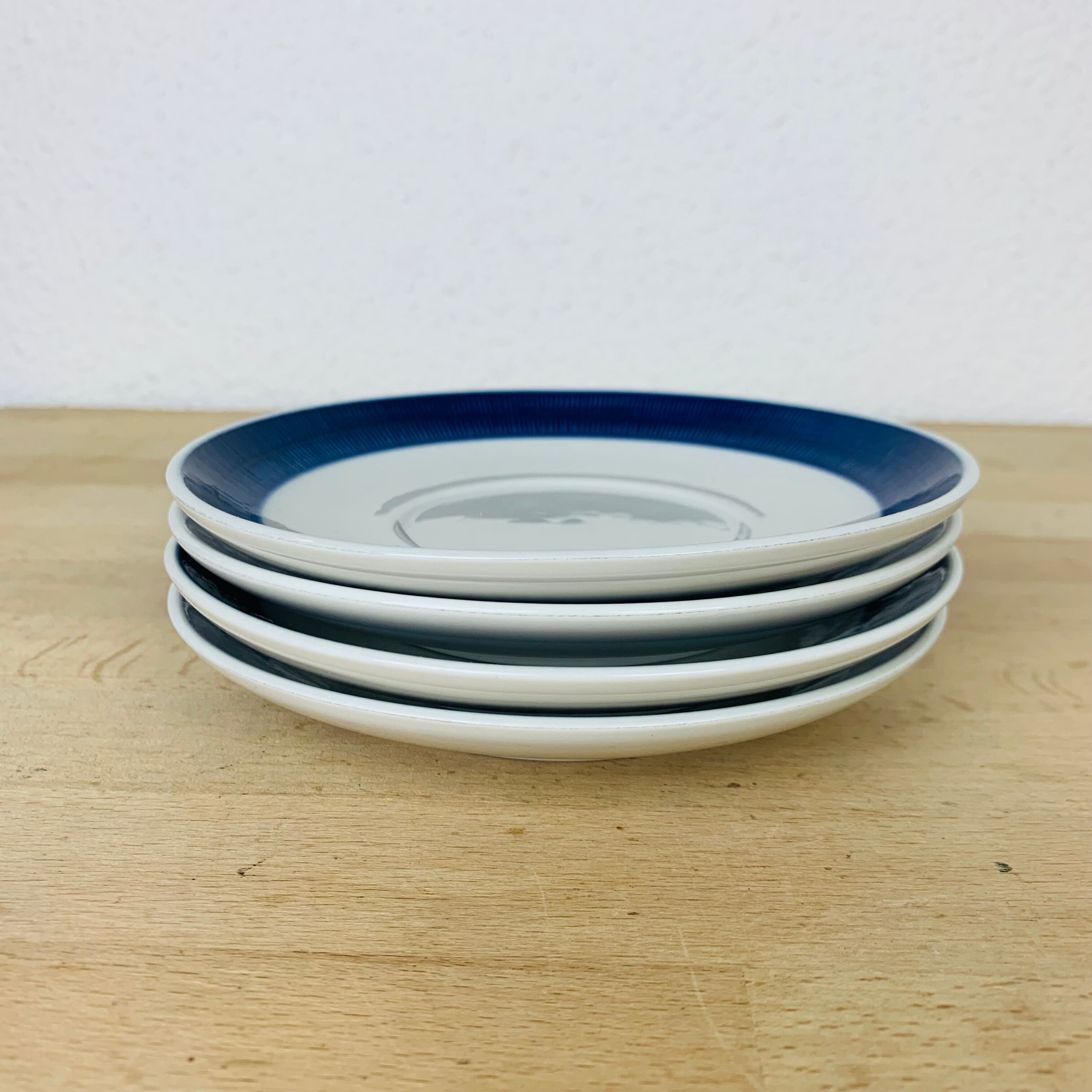 4 plates dessert ceramic tea Koka by Rörstrand Sweden, Scandinavian