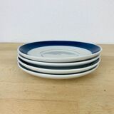 4 assiettes dessert thé céramique Koka par Rörstrand Suède, scandinave
