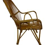 Rattan easy chair by Dirk van Sliedregt Rohe Noordwolde 1960 in the Netherlands