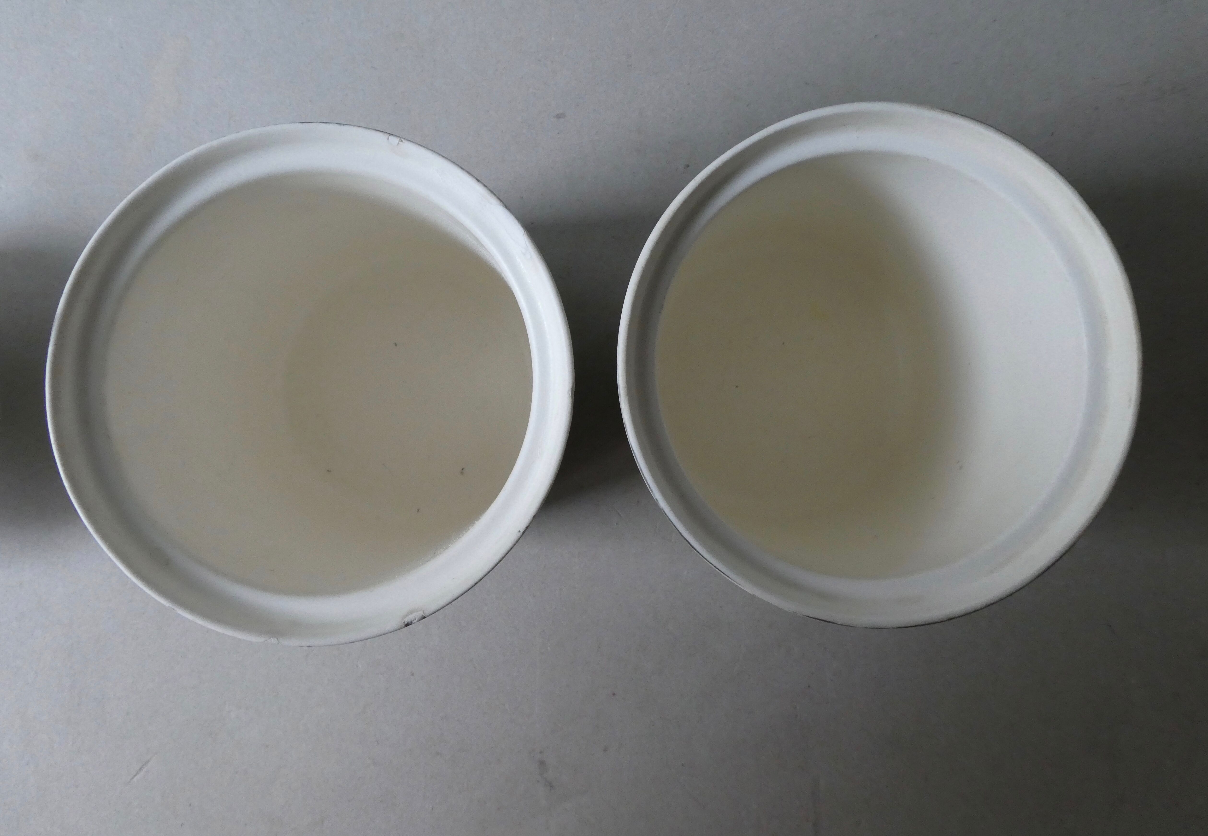 Set of 2 ceramic kitchen pots, Salins, 1950s