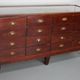 Antique English oak and glass counter/display cabinet, circa 1920-1930
