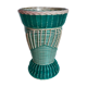 Glass vase and braided scoubidou thread 50s