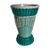 Glass vase and braided scoubidou thread 50s