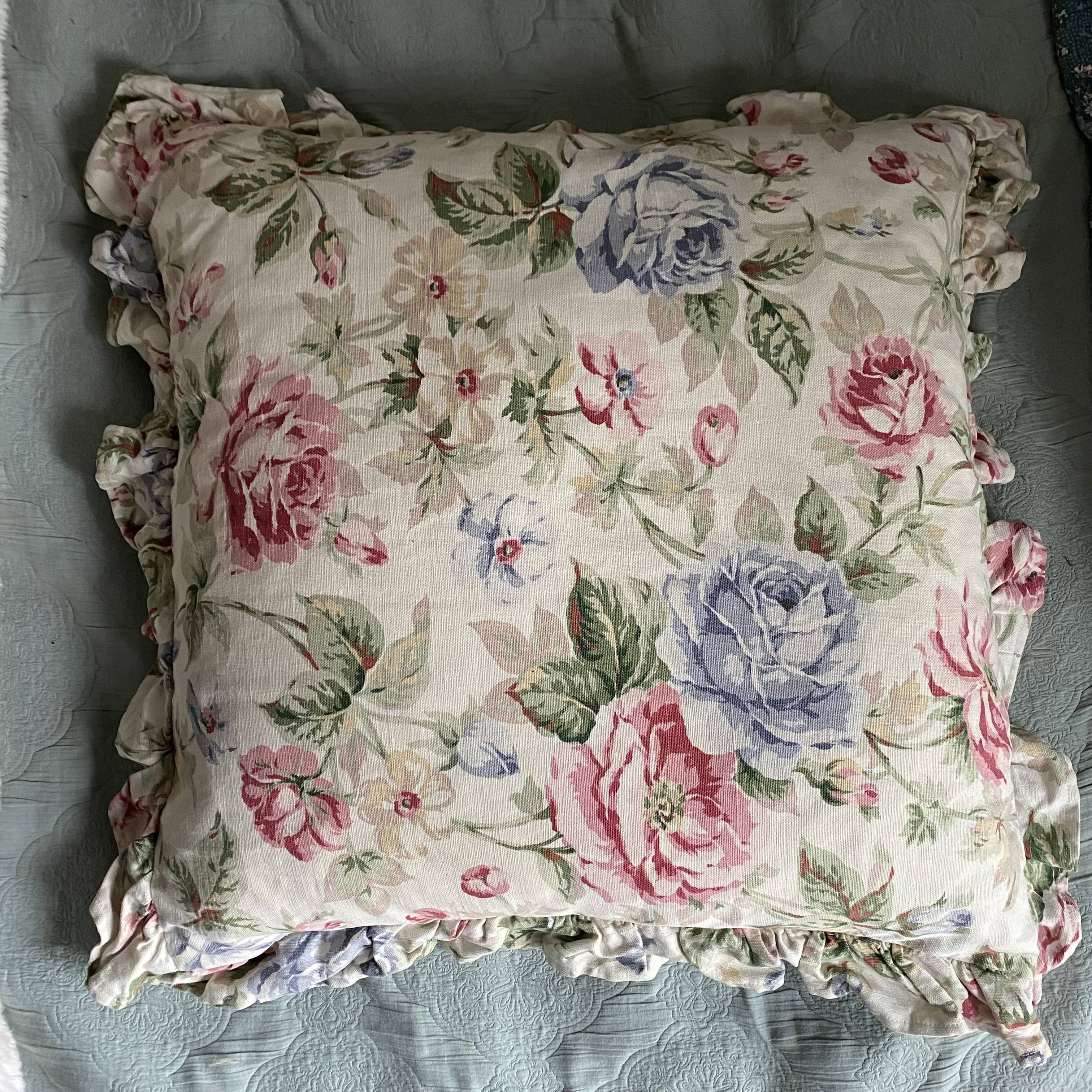 English style floral ruffled cushions